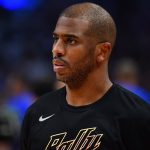 Apr 22, 2023; Los Angeles, California, USA; Phoenix Suns guard Chris Paul (3) before playing against the Los Angeles Clippers in game four of the 2023 NBA playoffs at Crypto.com Arena. Mandatory Credit: Gary A. Vasquez-USA TODAY Sports
