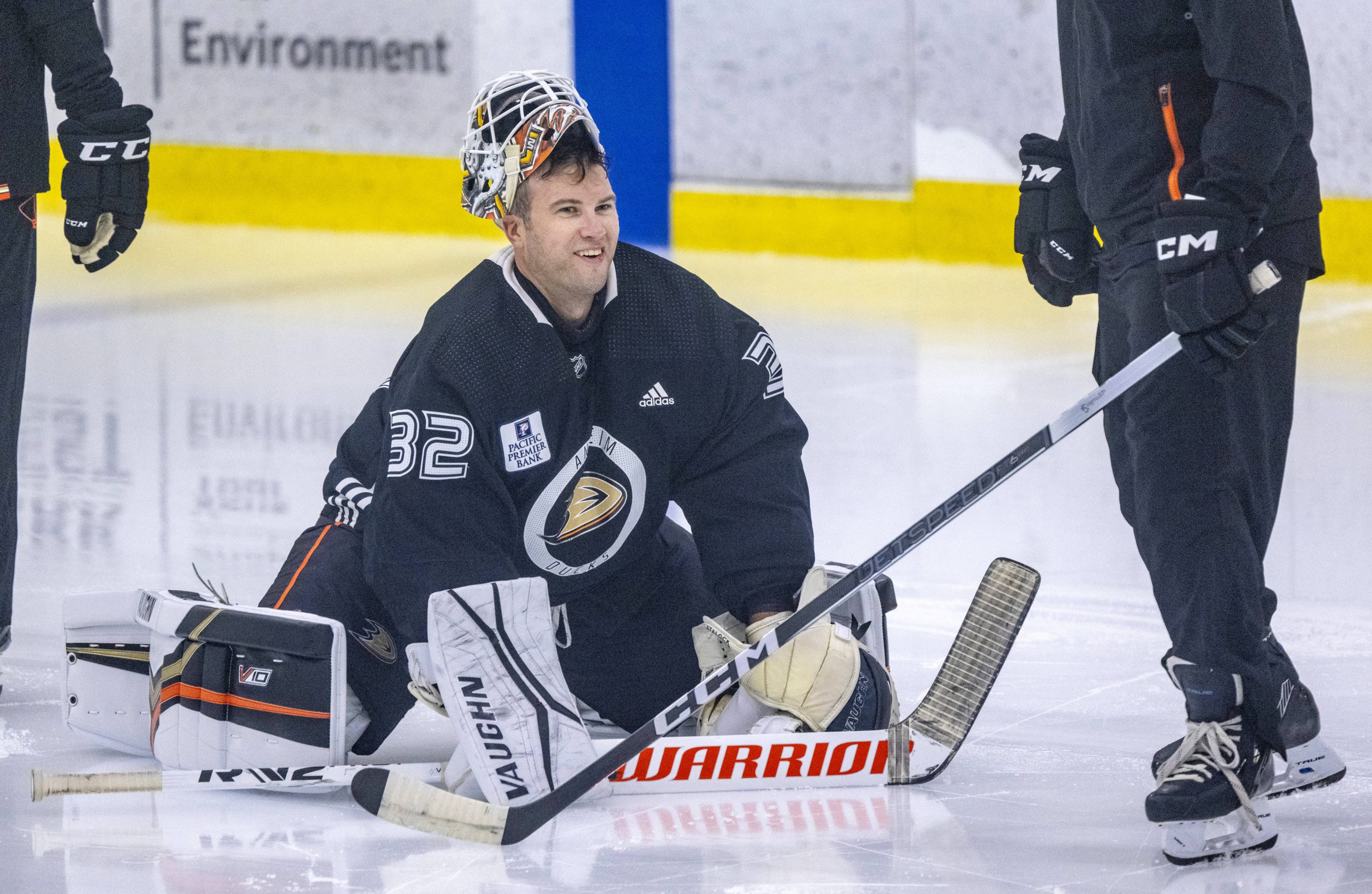 Ducks goaltender Alex Stalock, who has played 179 NHL games...