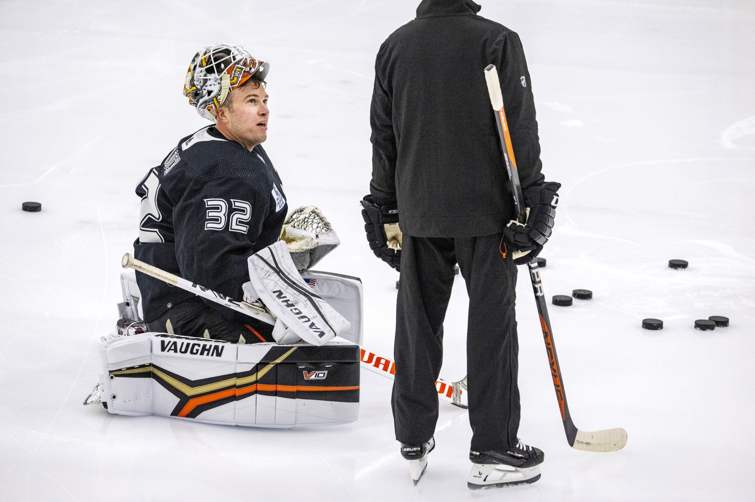Ducks goaltender Alex Stalock, who has played 179 NHL games...