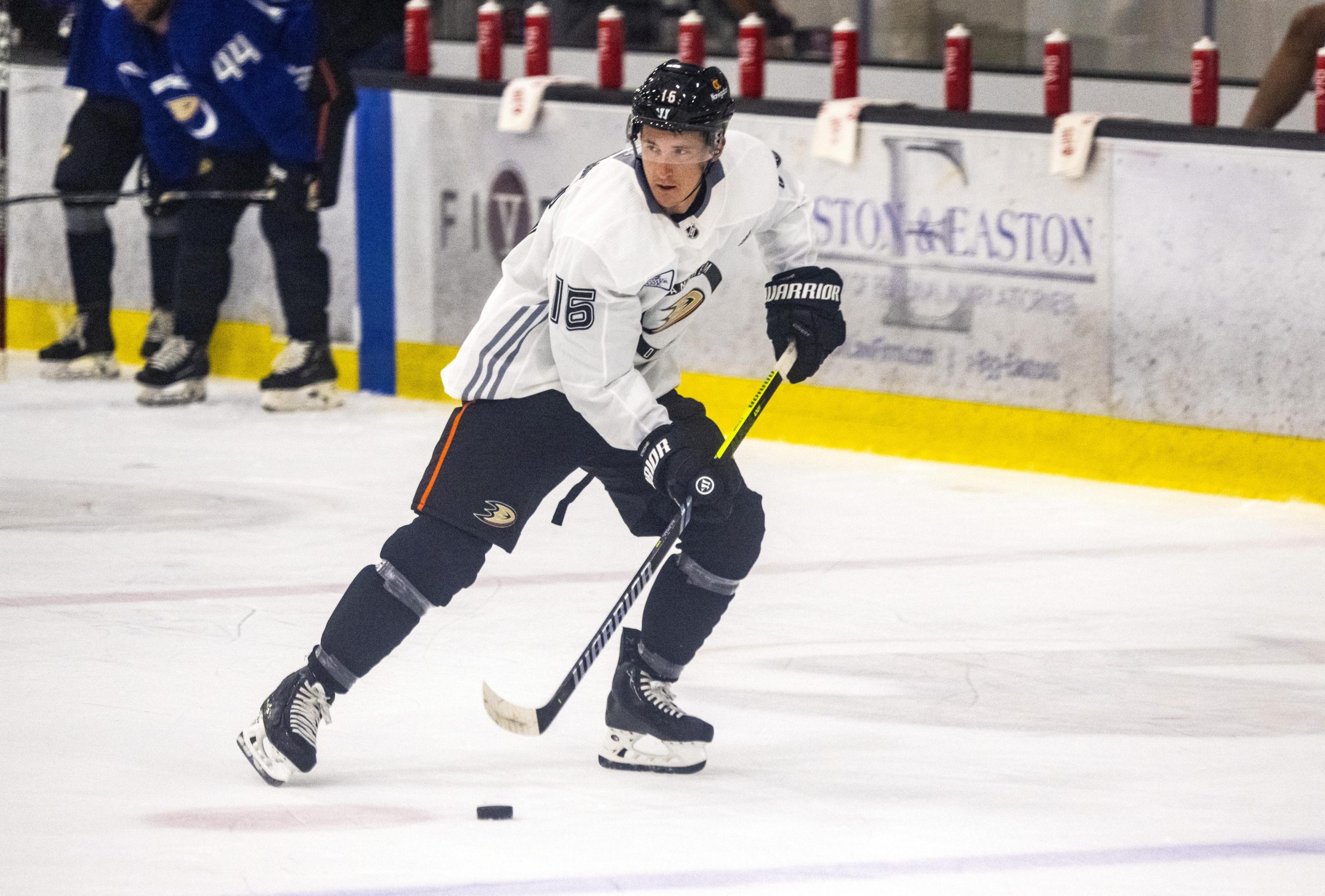 The Ducks’ Ryan Strome skates with the puck during the...
