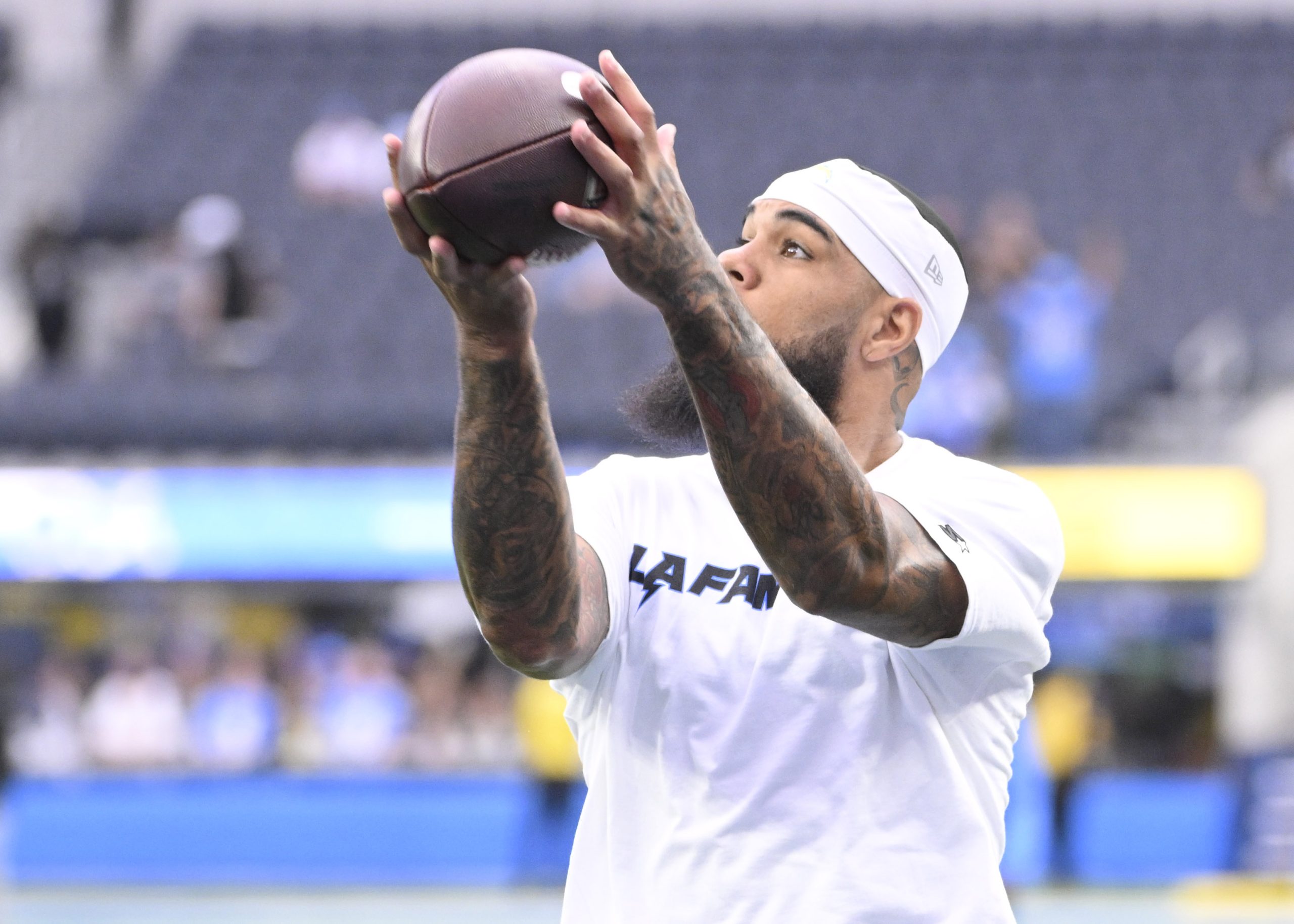 Wide receiver Keenan Allen #13 of the Los Angeles Chargers...