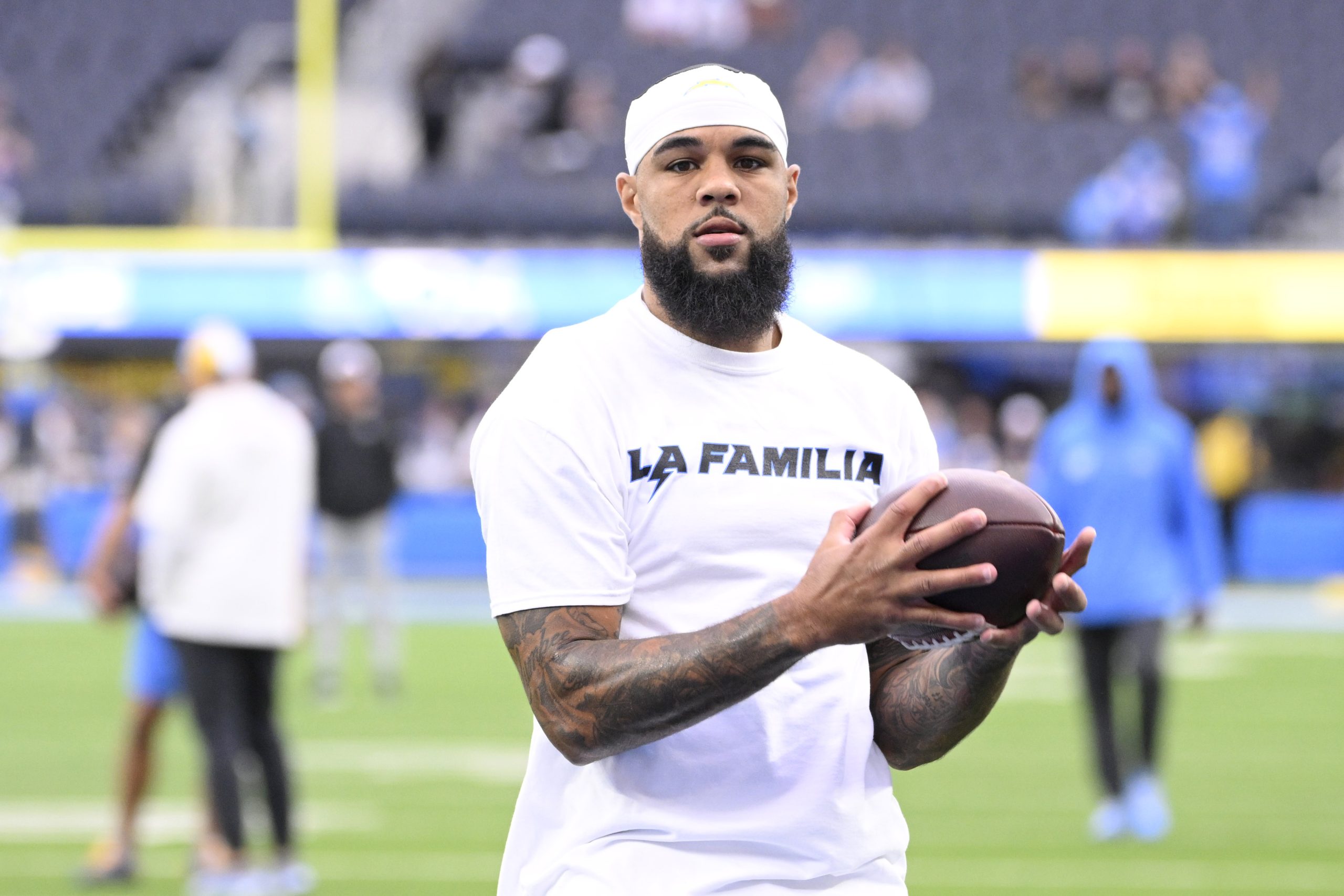 Wide receiver Keenan Allen #13 of the Los Angeles Chargers...