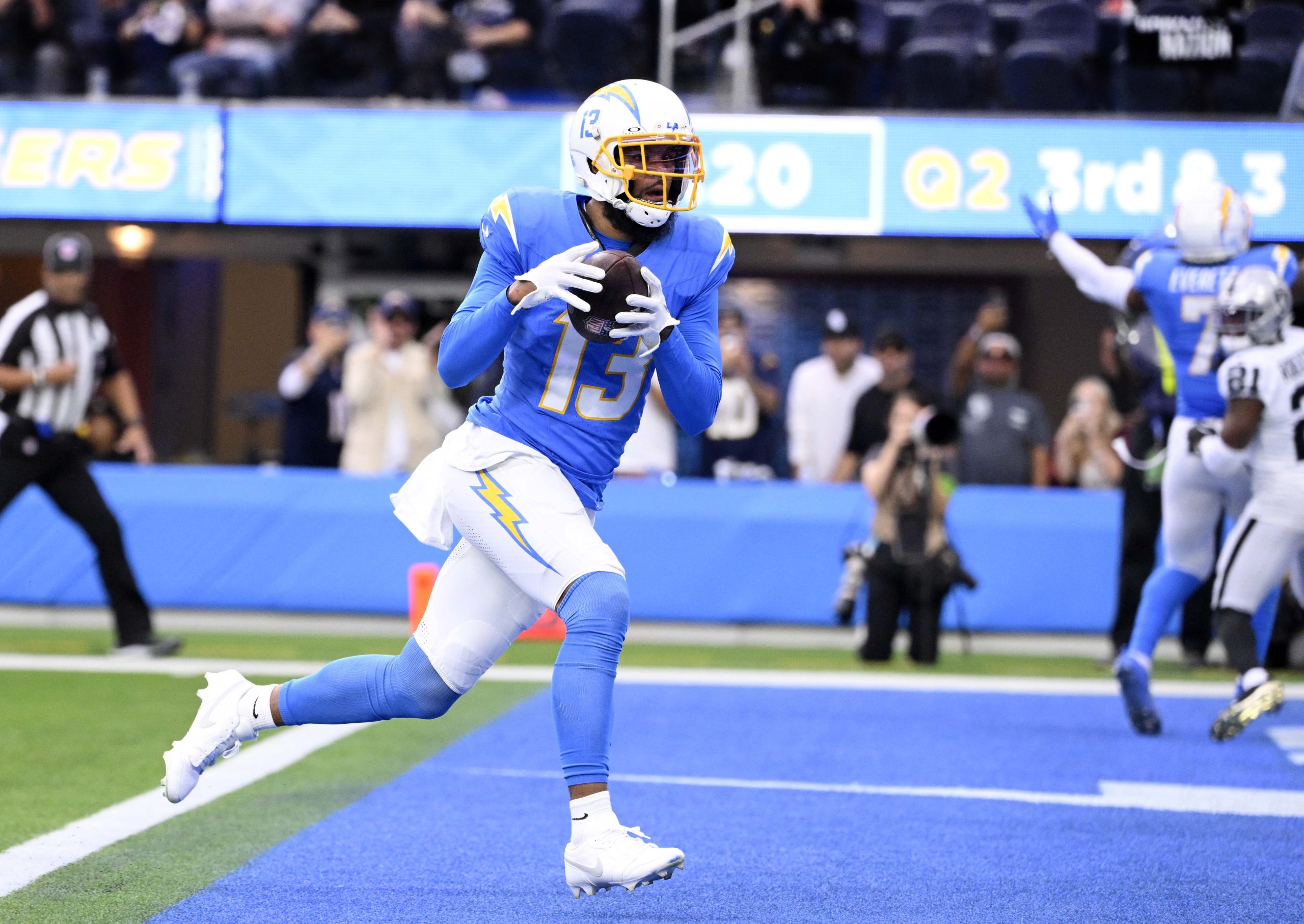Wide receiver Keenan Allen #13 of the Los Angeles Chargers...