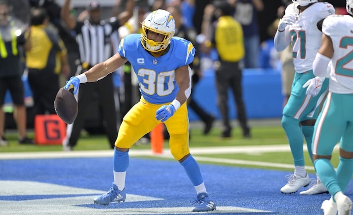 Los Angeles Chargers running back Austin Ekeler