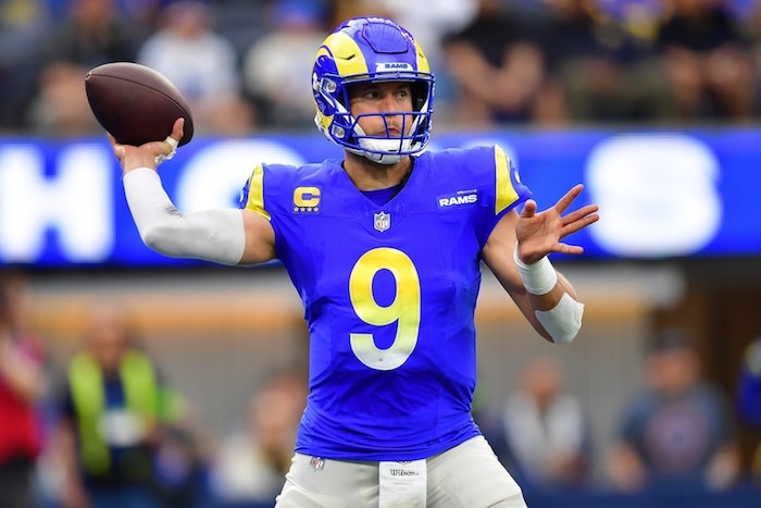 Los Angeles Rams quarterback Matthew Stafford (9)