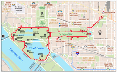 DC Circulator’s Map of the National Mall