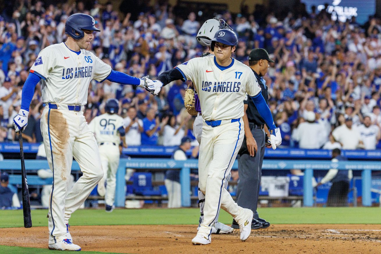 Dodgers vs Rockies in Los Angeles, CA.