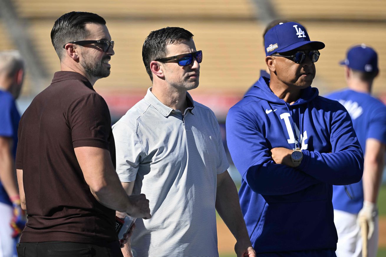 Los Angeles Dodgers workout prior to game 1 of the National League Division Series.