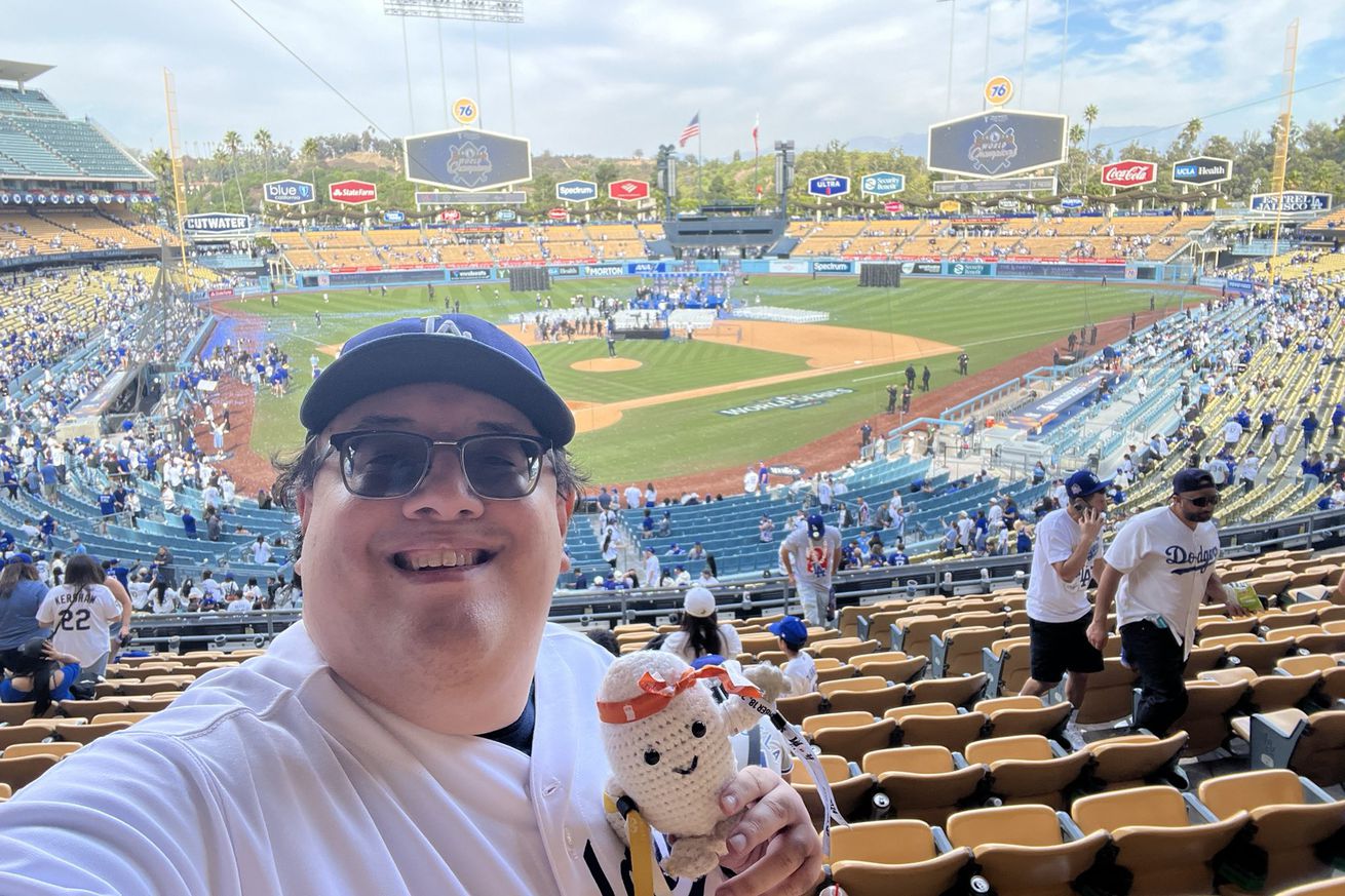 Adric and me at the Dodger Stadium rally. November 1, 2024.