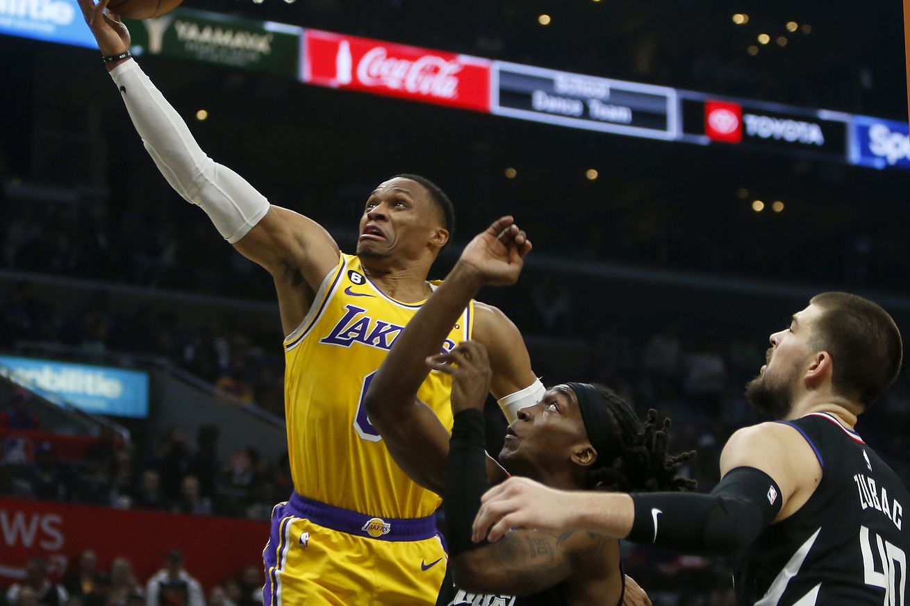 The Los Angeles Lakers play the Los Angeles Clippers in an NBA regular season game at Crypto.com Arena in Los Angeles on Wednesday night, Nov. 9, 2022.