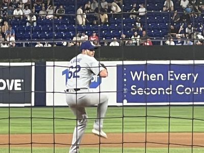 Zach Logue’s first appearance with the Dodgers in 2024. loanDepot Park. September 18, 2024.