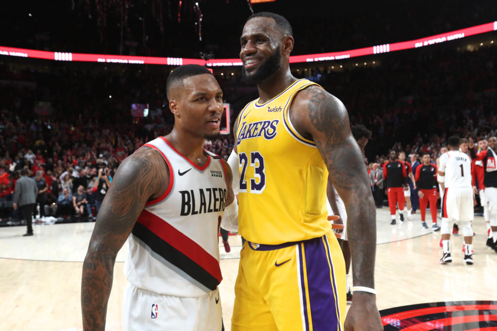 lakers blazers playoff preview lebron james damian lillard