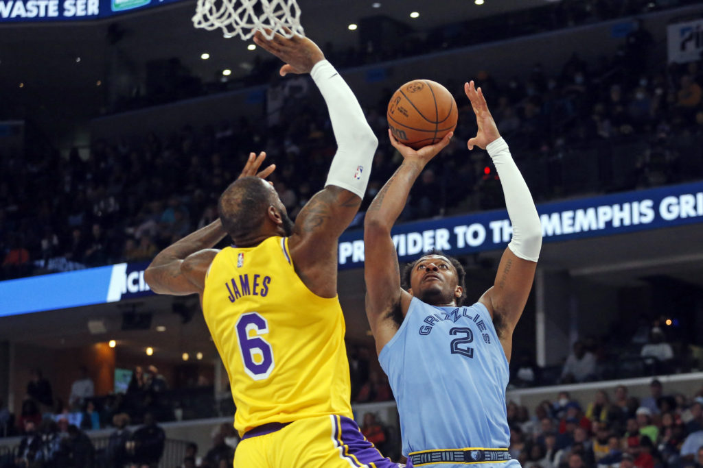 lakers grizzlies lebron james