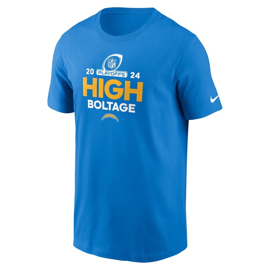 Los Angeles Chargers Nike 2024 NFL Playoffs T-Shirt - Powder Blue 