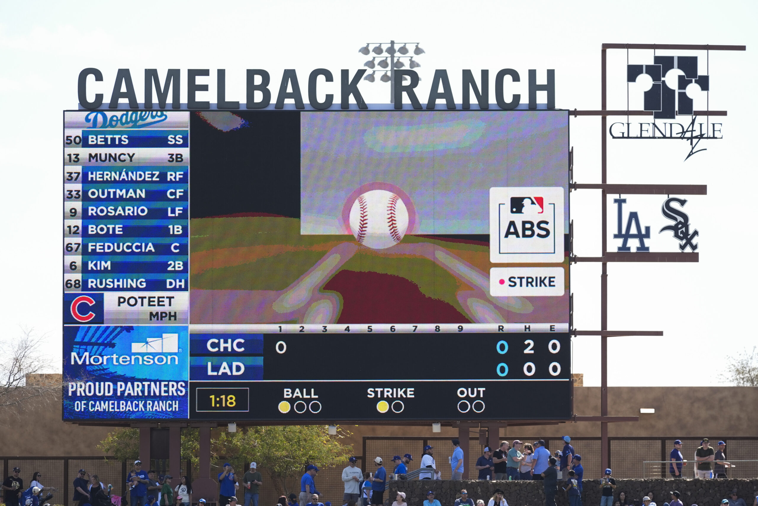 A replay is shown on the scoreboard using the Automated...