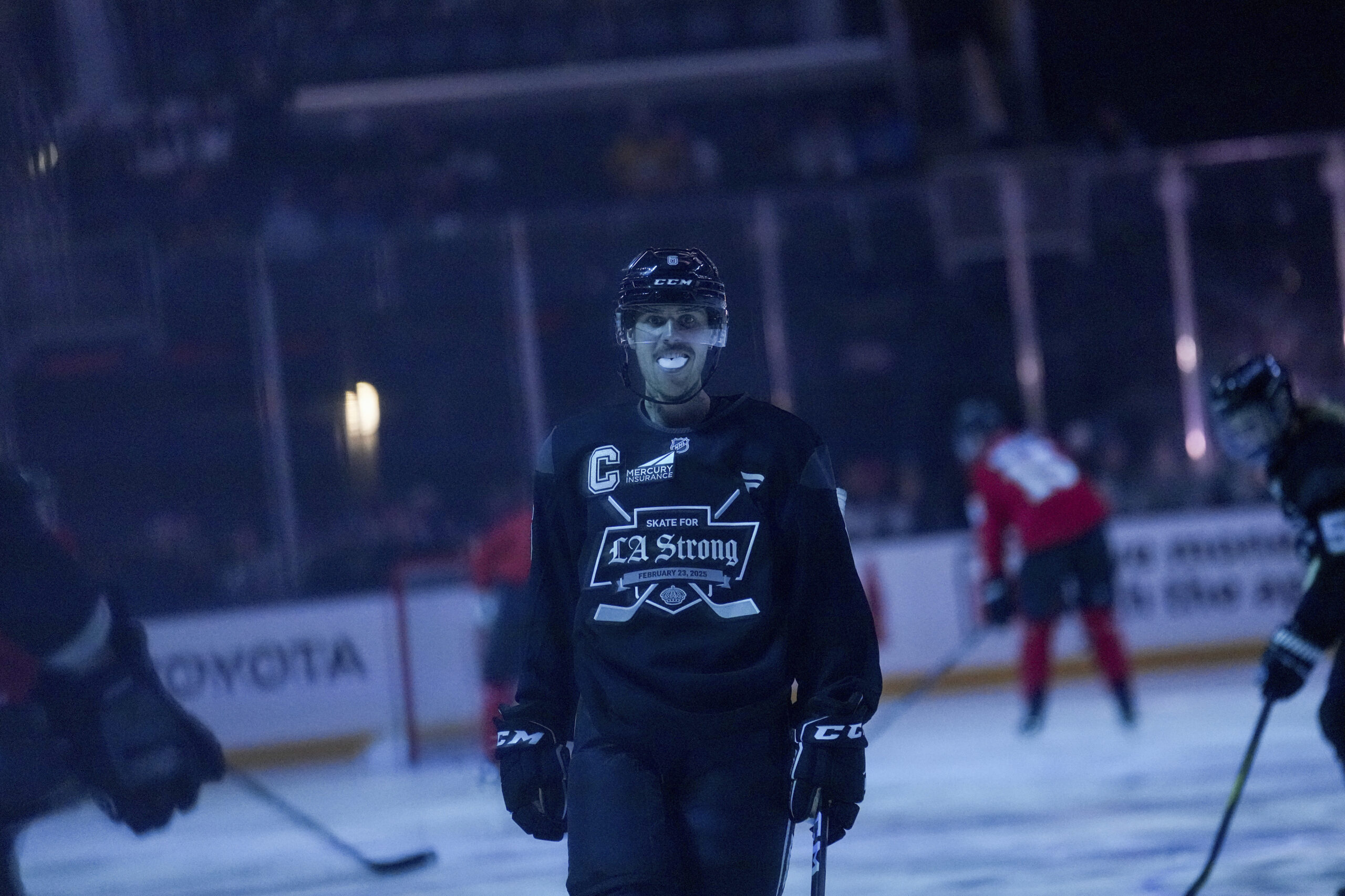 Team Black player singer Justin Bieber skates during the Skate...