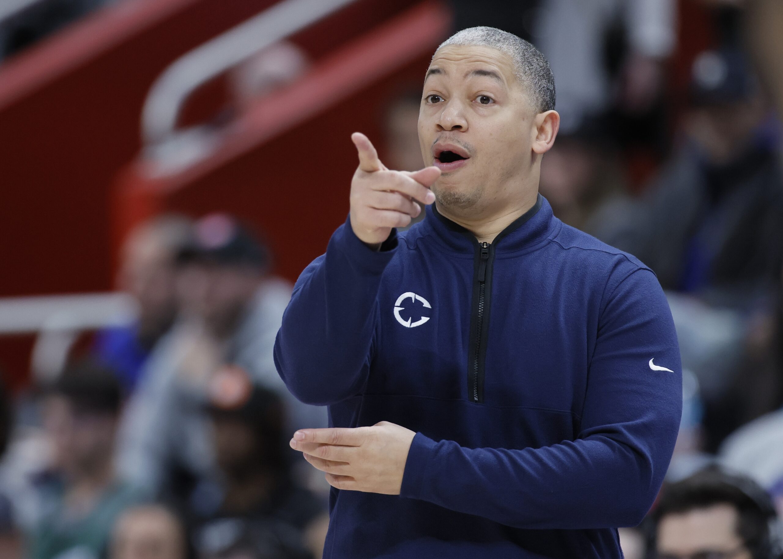 Clippers head coach Tyronn Lue directs his team during the...