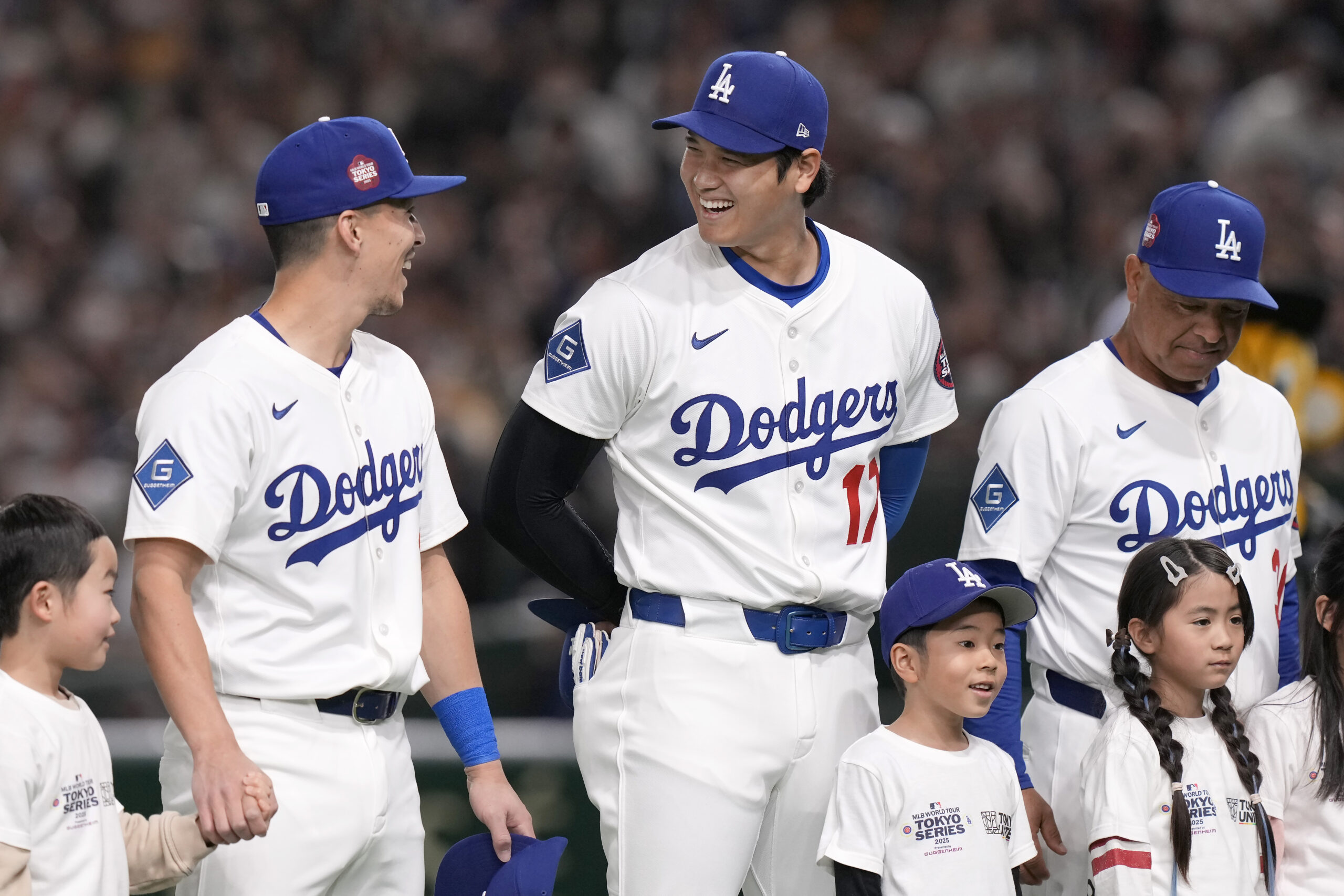 From top left, the Dodgers’ Tommy Edman, Shohei Ohtani and...