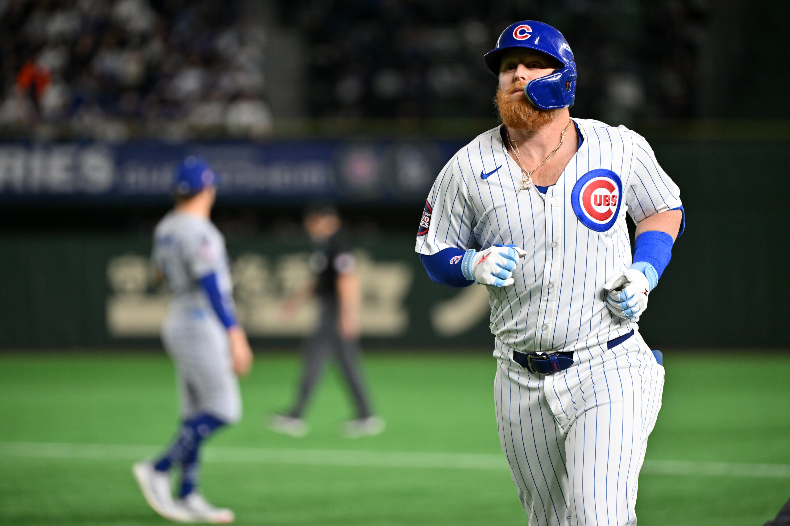 TOKYO, JAPAN – MARCH 18: Justin Turner #3 of the...