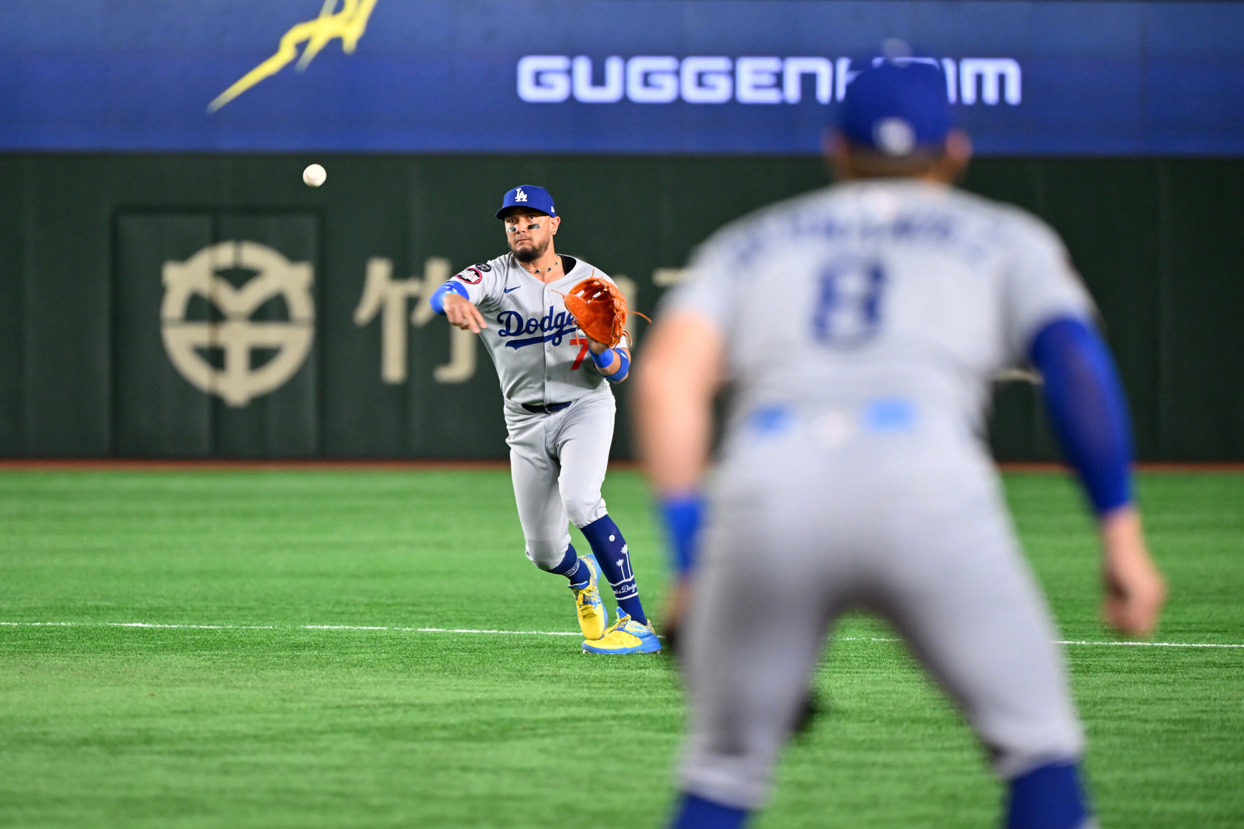 TOKYO, JAPAN – MARCH 18: Miguel Rojas #72 of the...