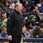 New York Knicks head coach Tom Thibodeau during Dallas Mavericks game