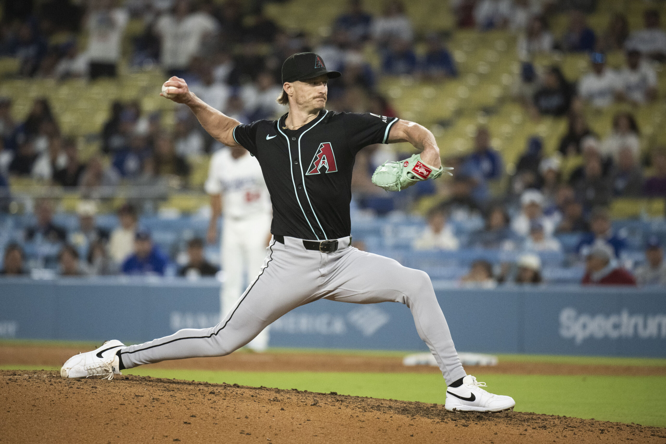 Arizona Diamondbacks relief pitcher Shelby Miller delivers a pitch during...
