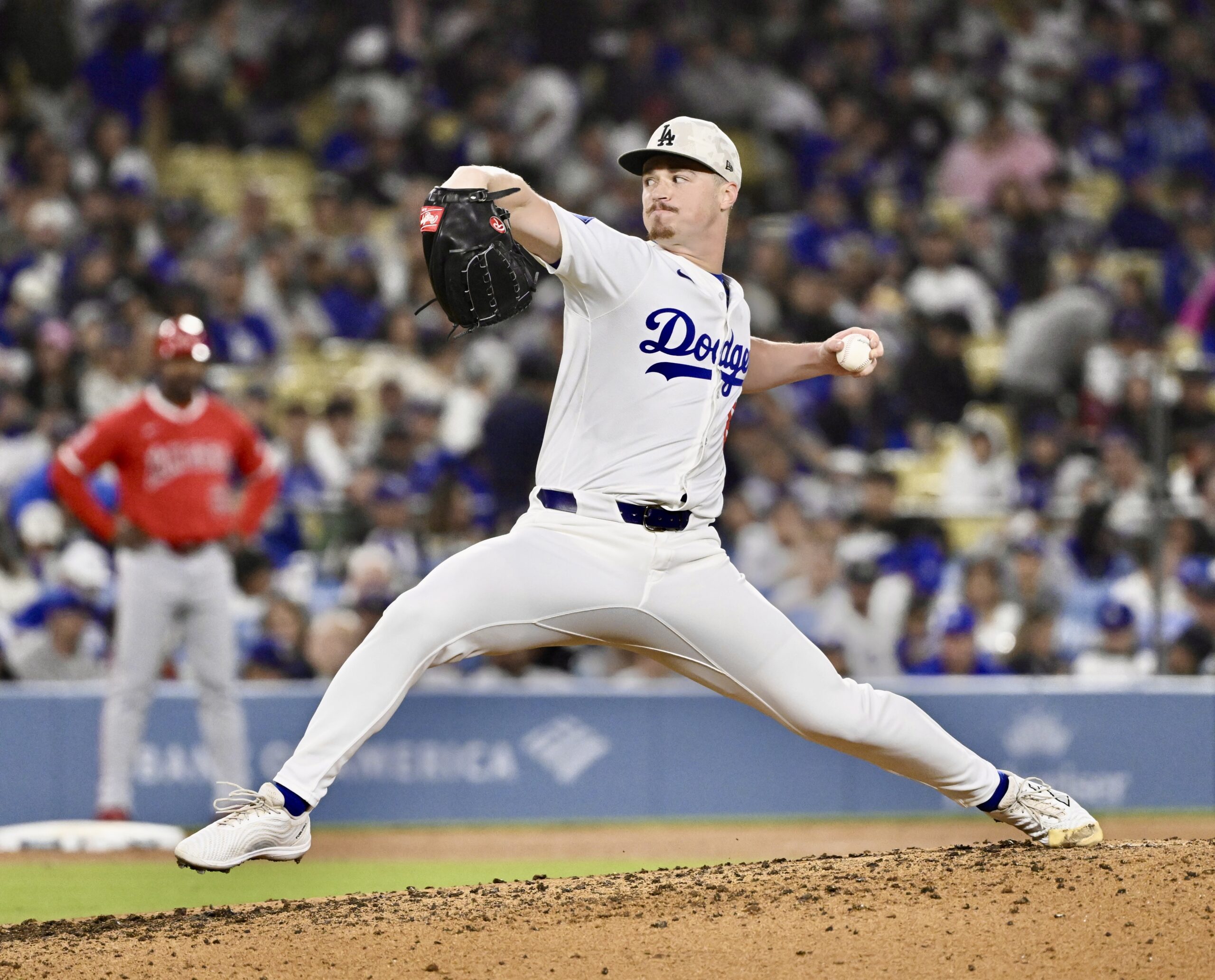 Relief pitcher Relief pitcher Jack Dreyer #86 of the Los...