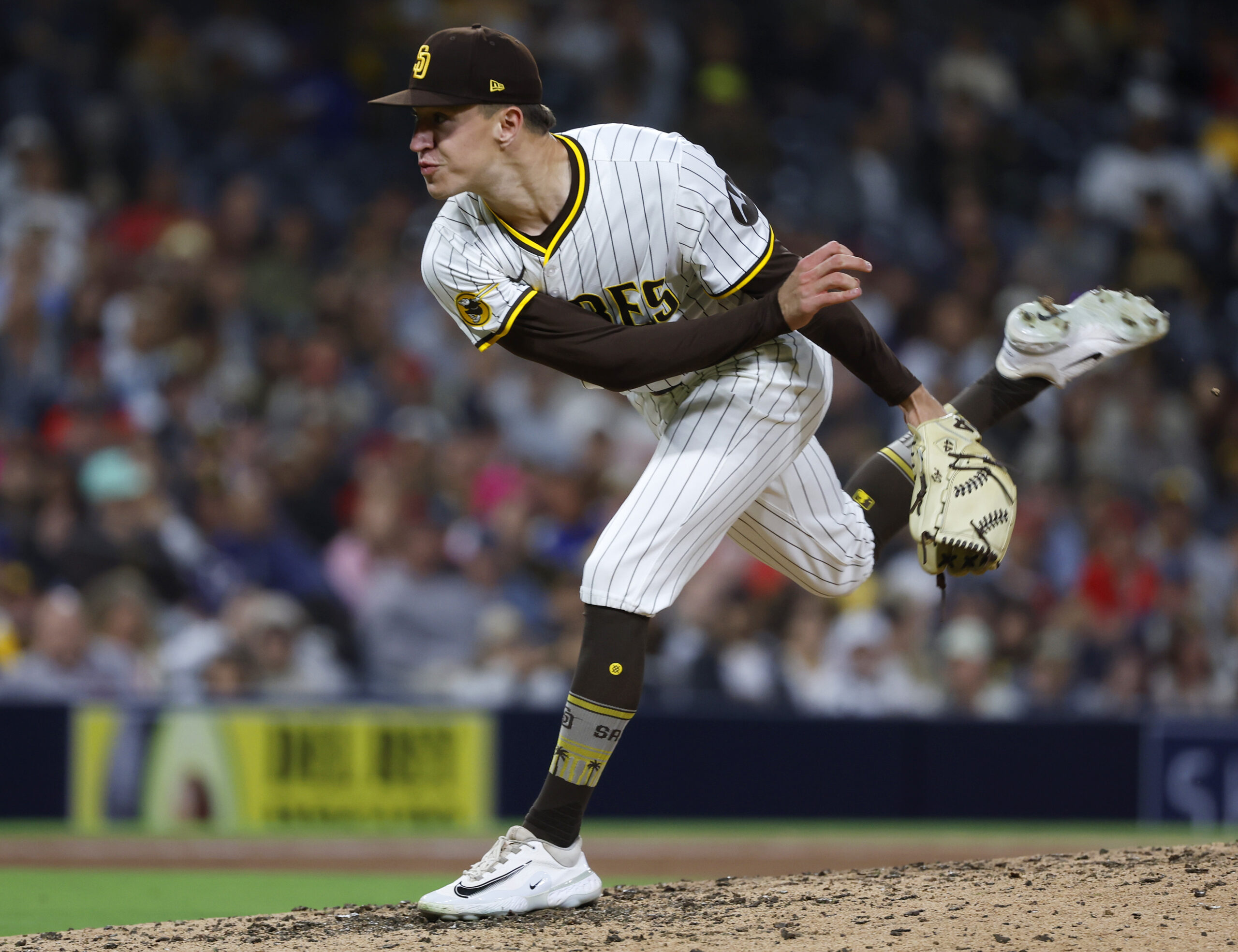 San Diego Padres’ Alek Jacob gave up a grand slam in...
