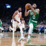 The Celtics and Knicks are facing off in the first round.