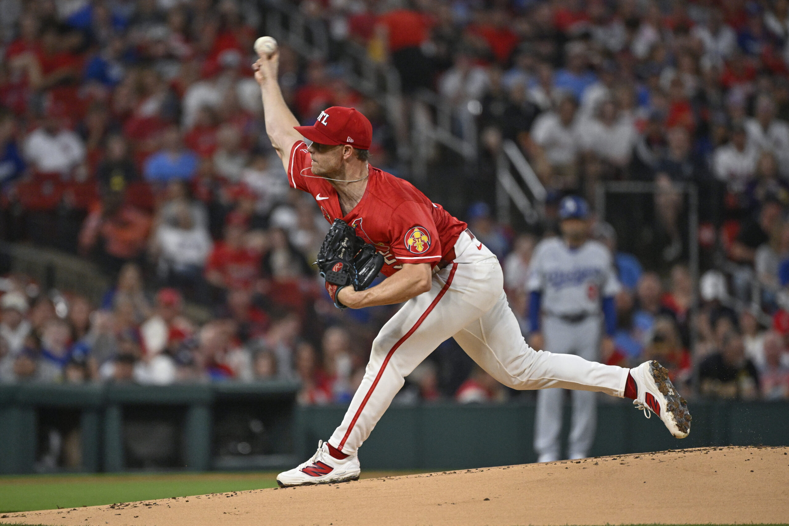 St. Louis Cardinals starting pitcher Sonny Gray throws to the...