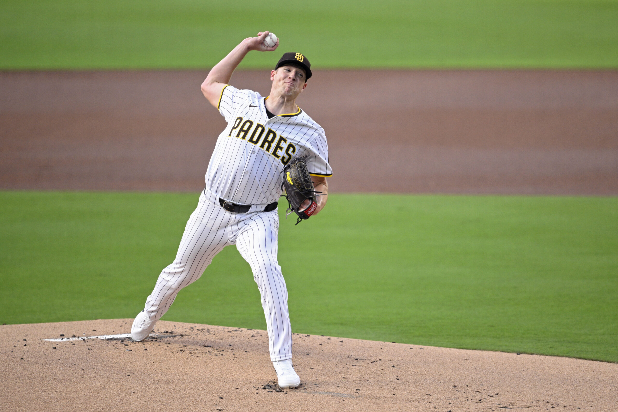 San Diego Padres starting pitcher Nick Pivetta throws to the...