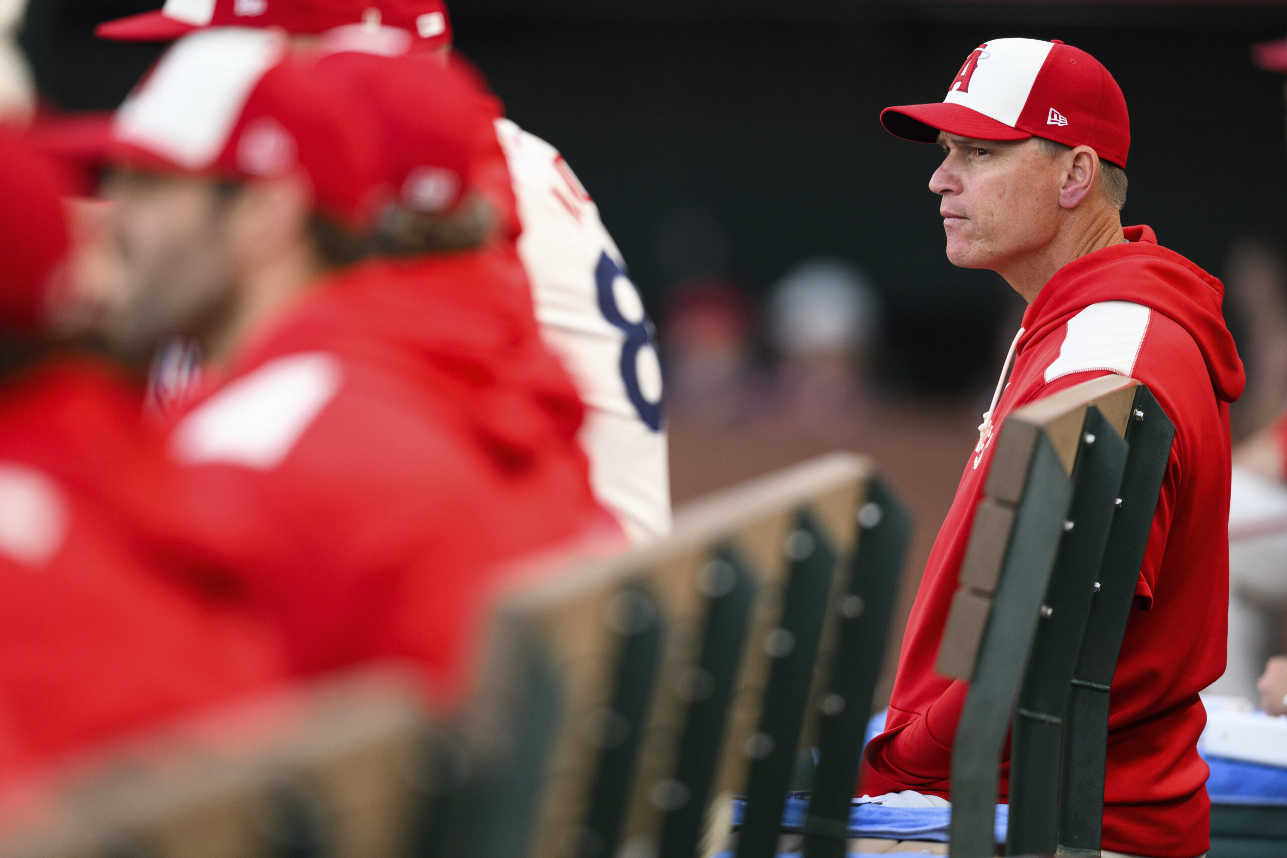Angels bench coach Ray Montgomery, who is serving as interim...