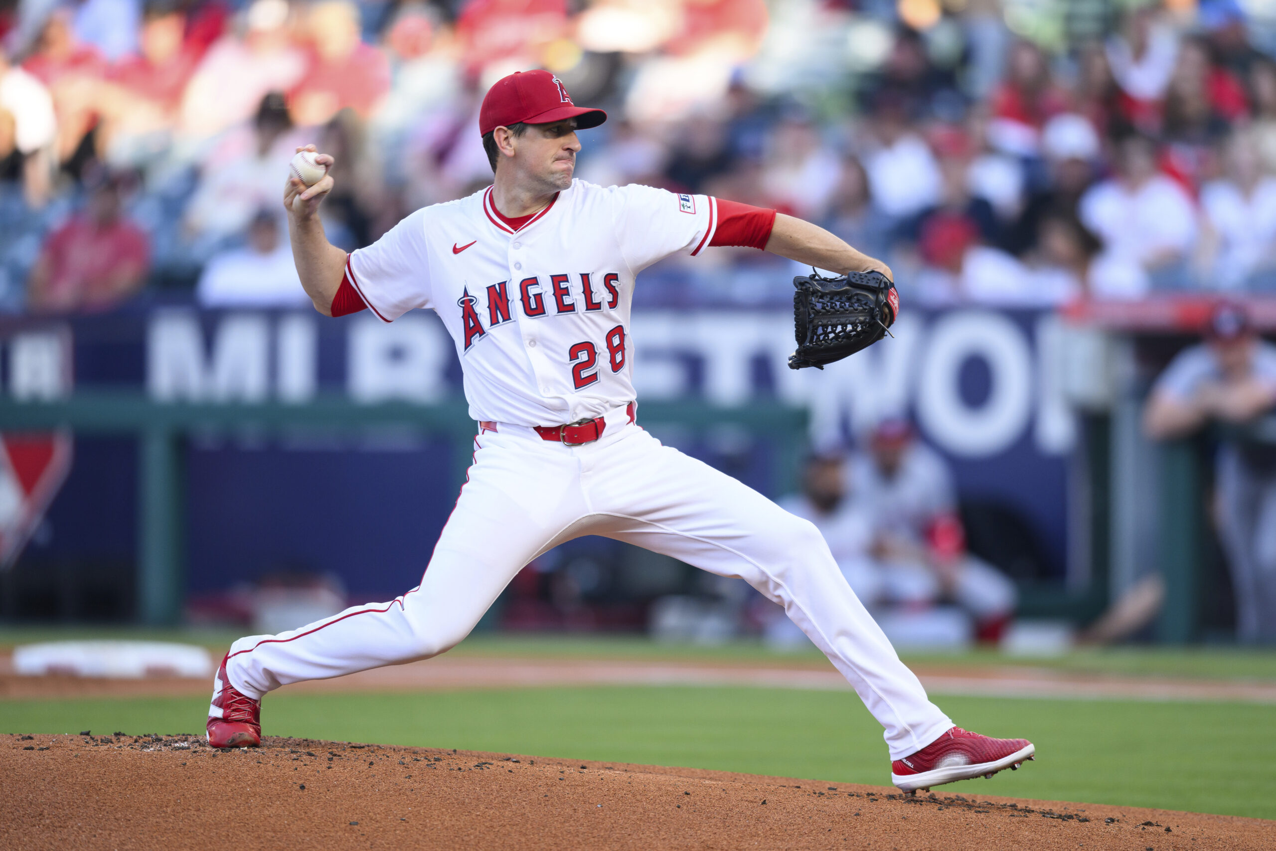 Angels pitcher Kyle Hendricks delivers during the first inning of...