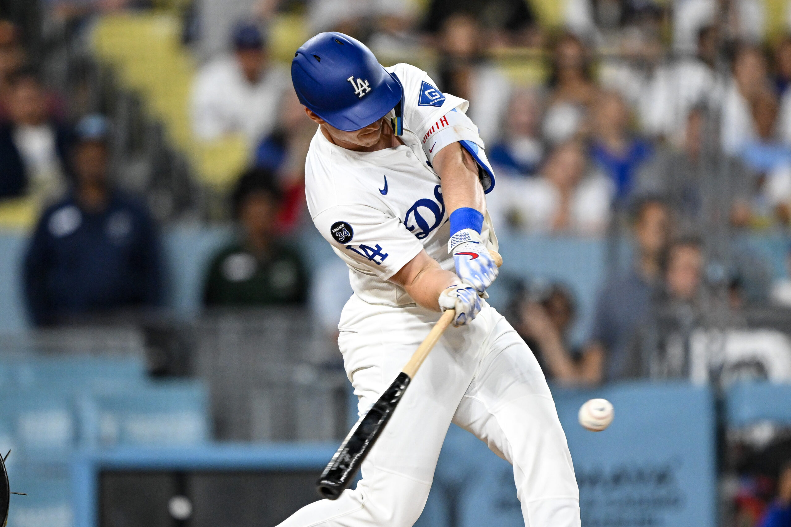 The Dodgers’ Will Smith hits a walk-off home run during...