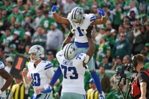 Tyler Smith, left guard and Jalen Tolbert, wide receiver; Dallas Cowboys