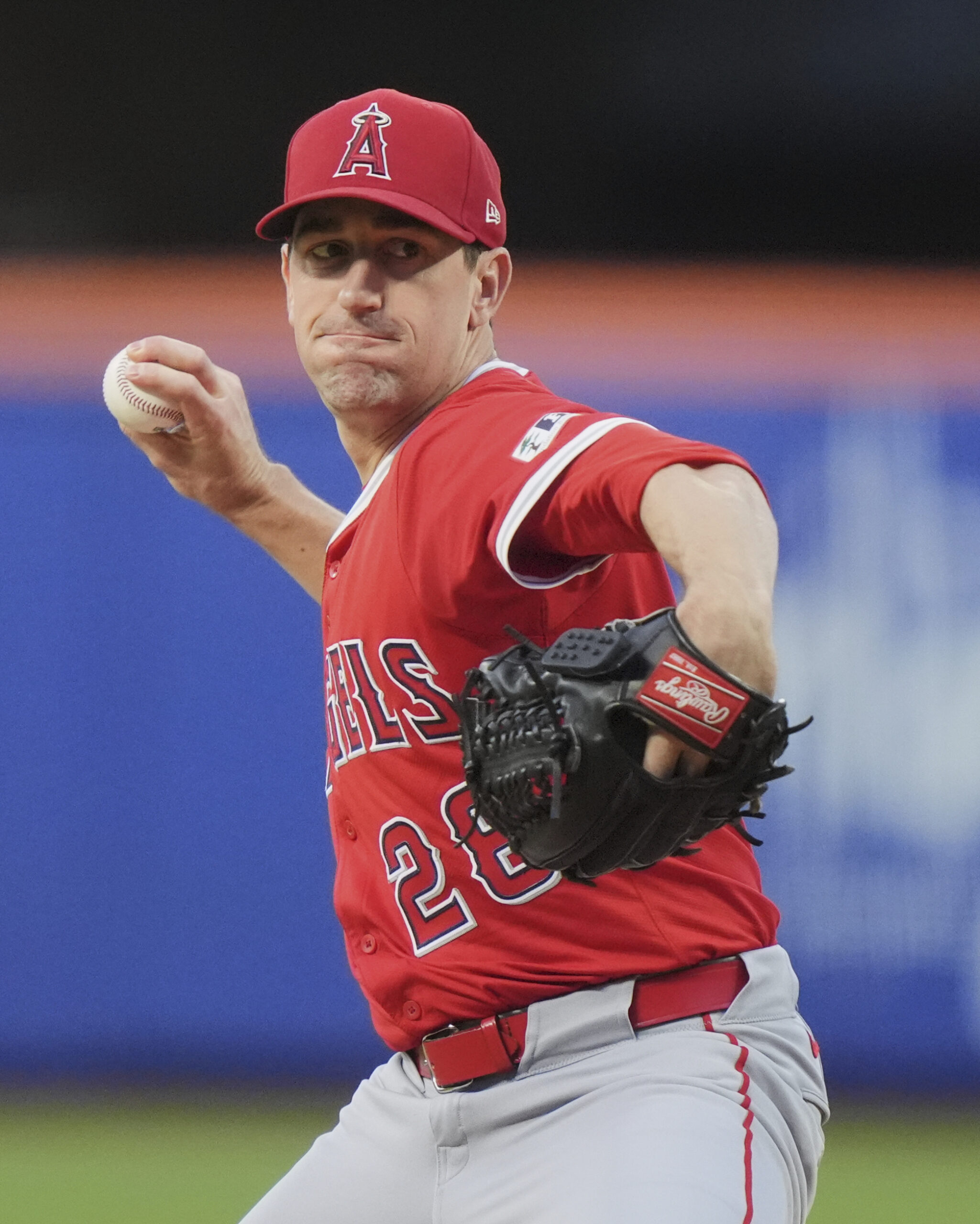 Angels starting pitcher Kyle Hendricks throws to the plate during...
