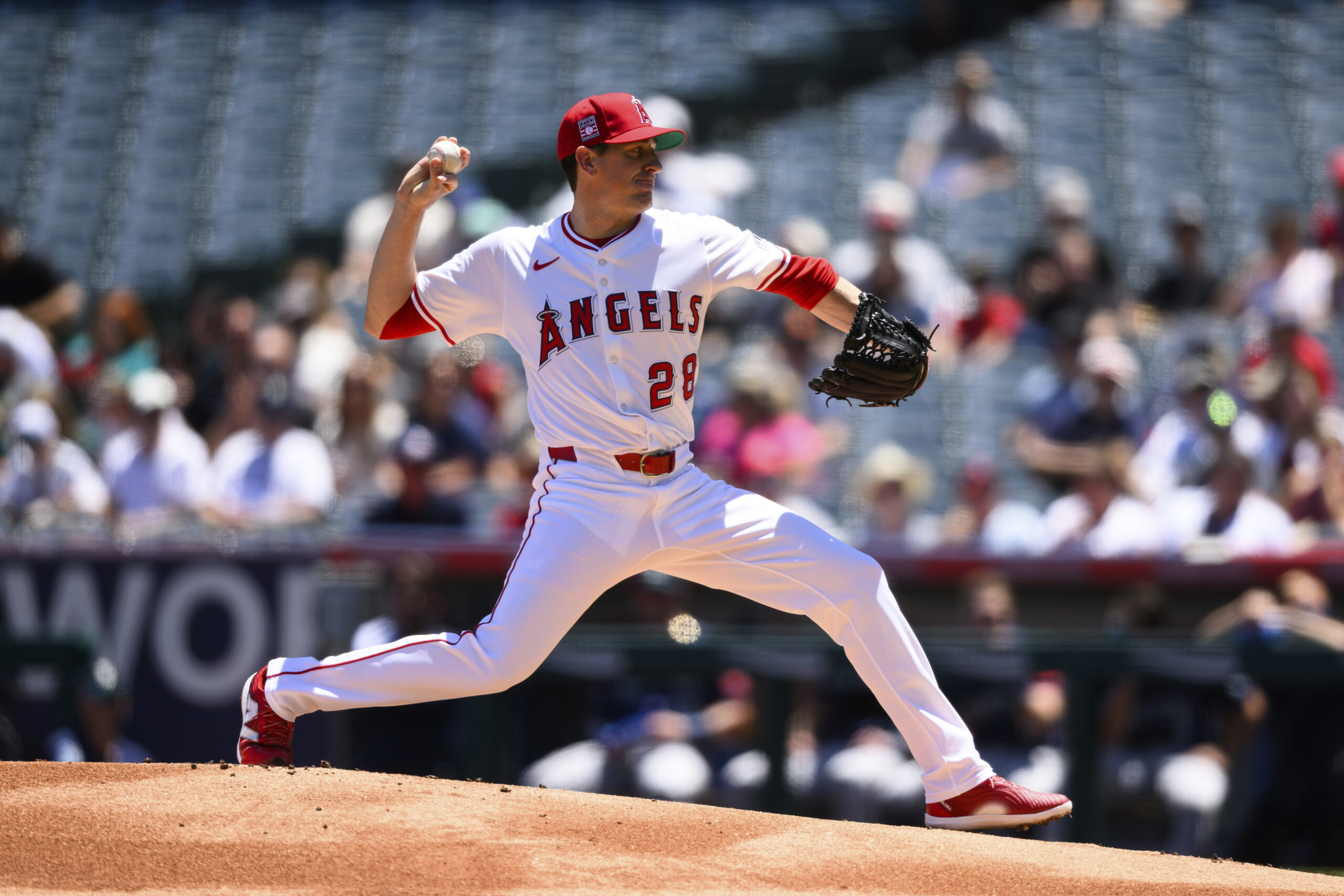 Angels pitcher Kyle Hendricks delivers during the first inning of...