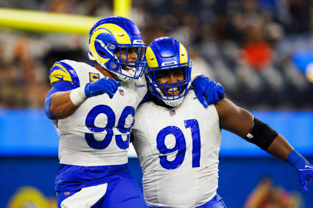 (Photo by Ric Tapia/Getty Images) Aaron Donald, Kobie Turner, Rams