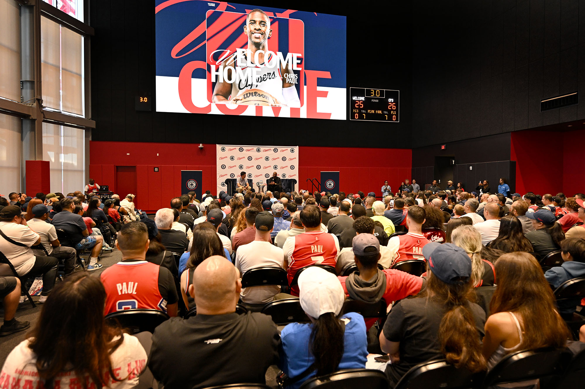 Chris Paul was welcomed back to the Clippers with a...