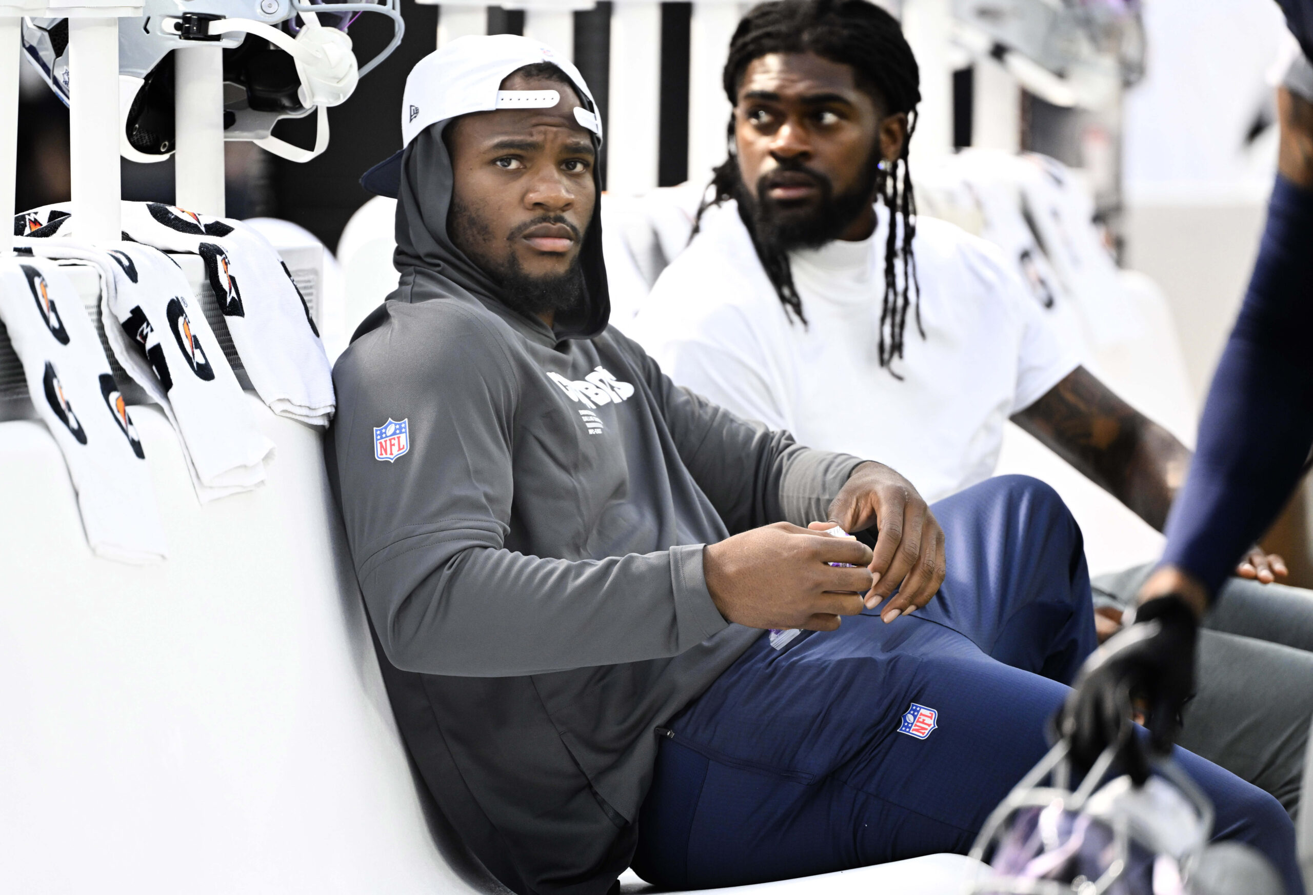 Defensive end Micah Parsons #11 of the Dallas Cowboys prior...