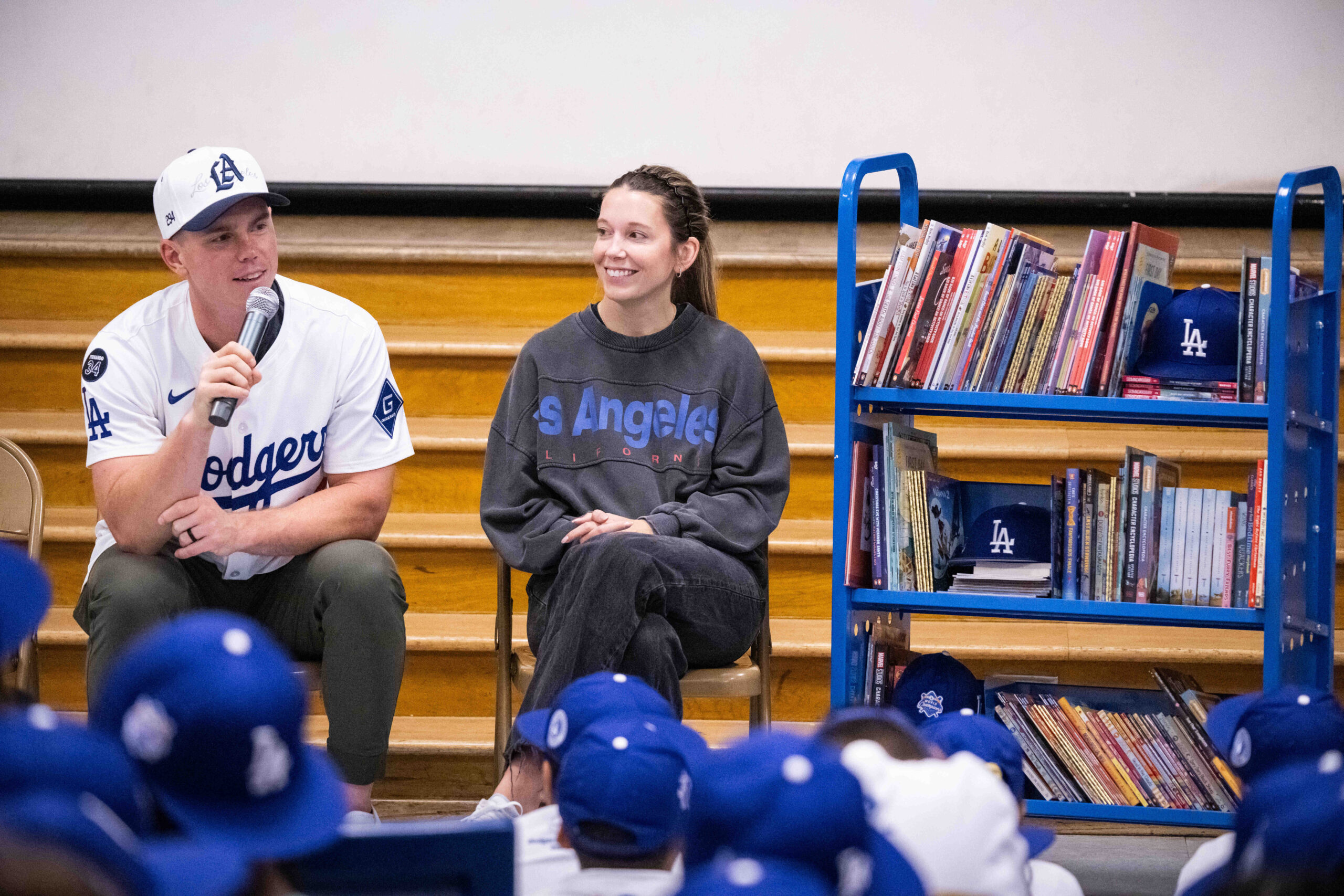 Los Angeles Dodgers Catcher Will Smith and his wife Cara...
