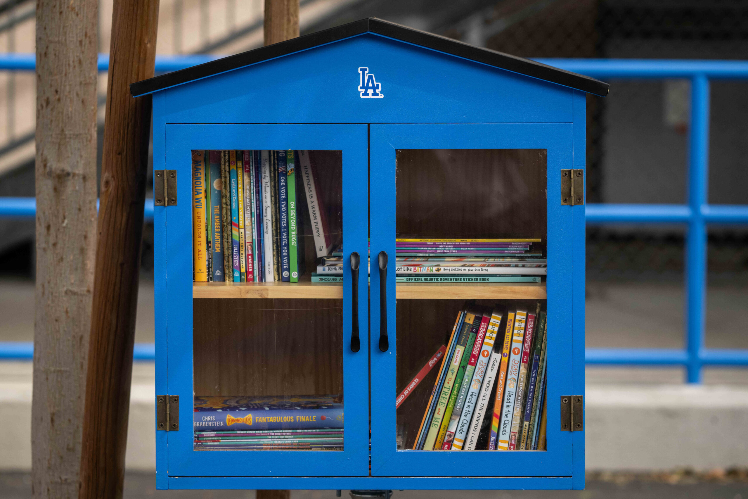 A tiny sharing library is seen in the new outdoor...