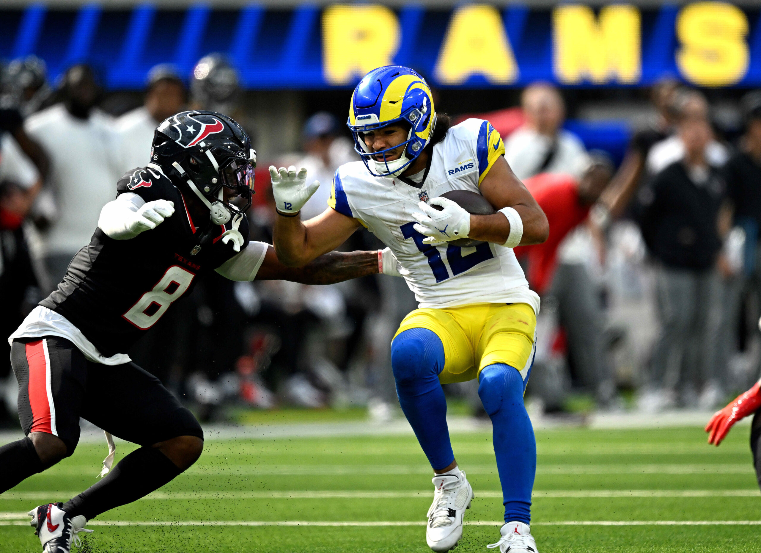 Rams wide receiver Puka Nacua makes a third quarter reception...