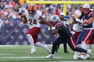 Washington Commanders running back Antonio Gibson