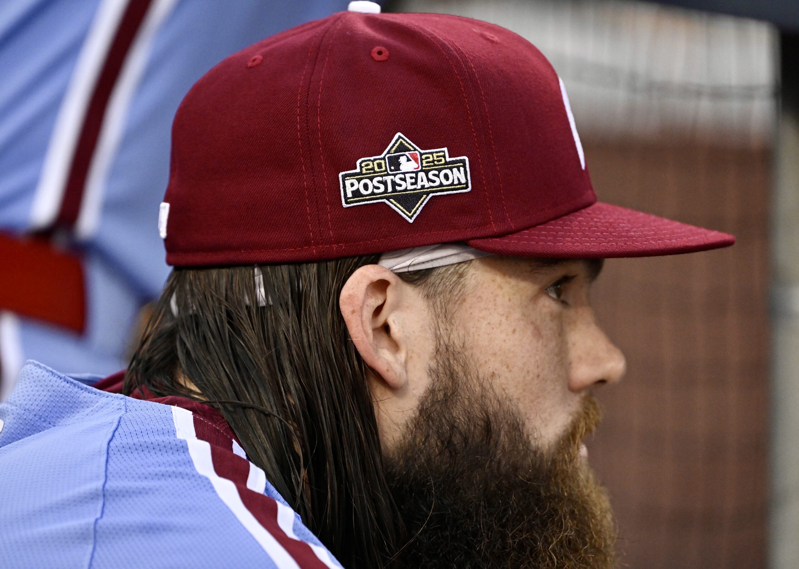 Brandon Marsh #16 of the Philadelphia Phillies prior to Game...