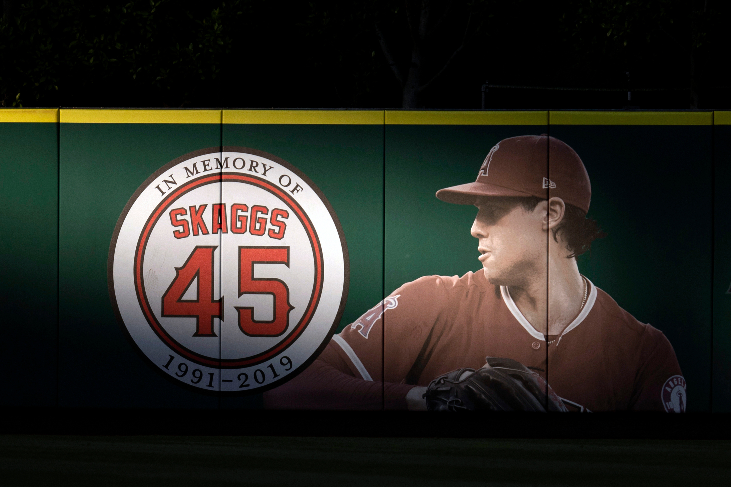 FILE – An image and logo memorializing former Los Angeles...