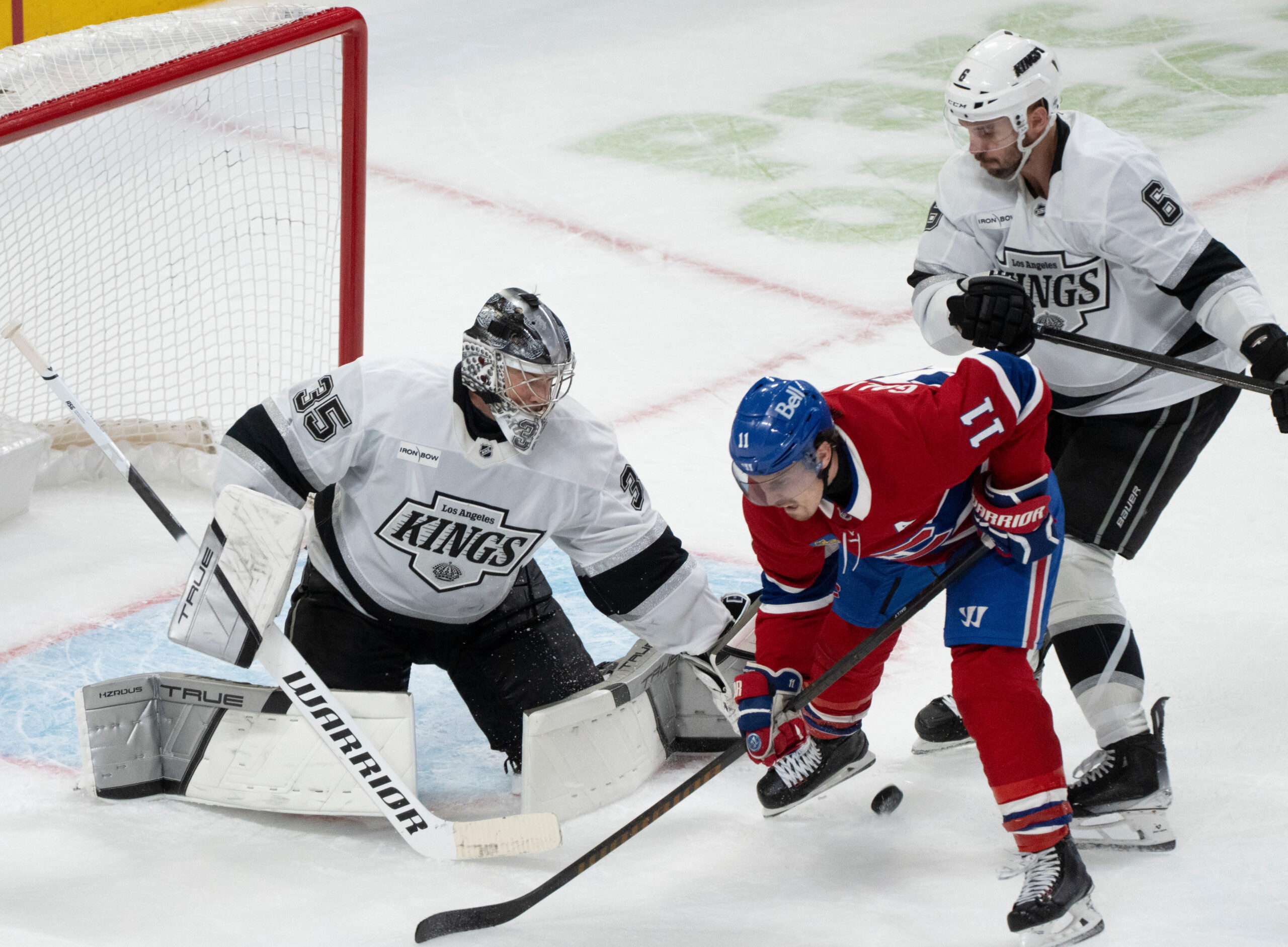 The Montreal Canadiens’ Brendan Gallagher (11) looks for the rebound...