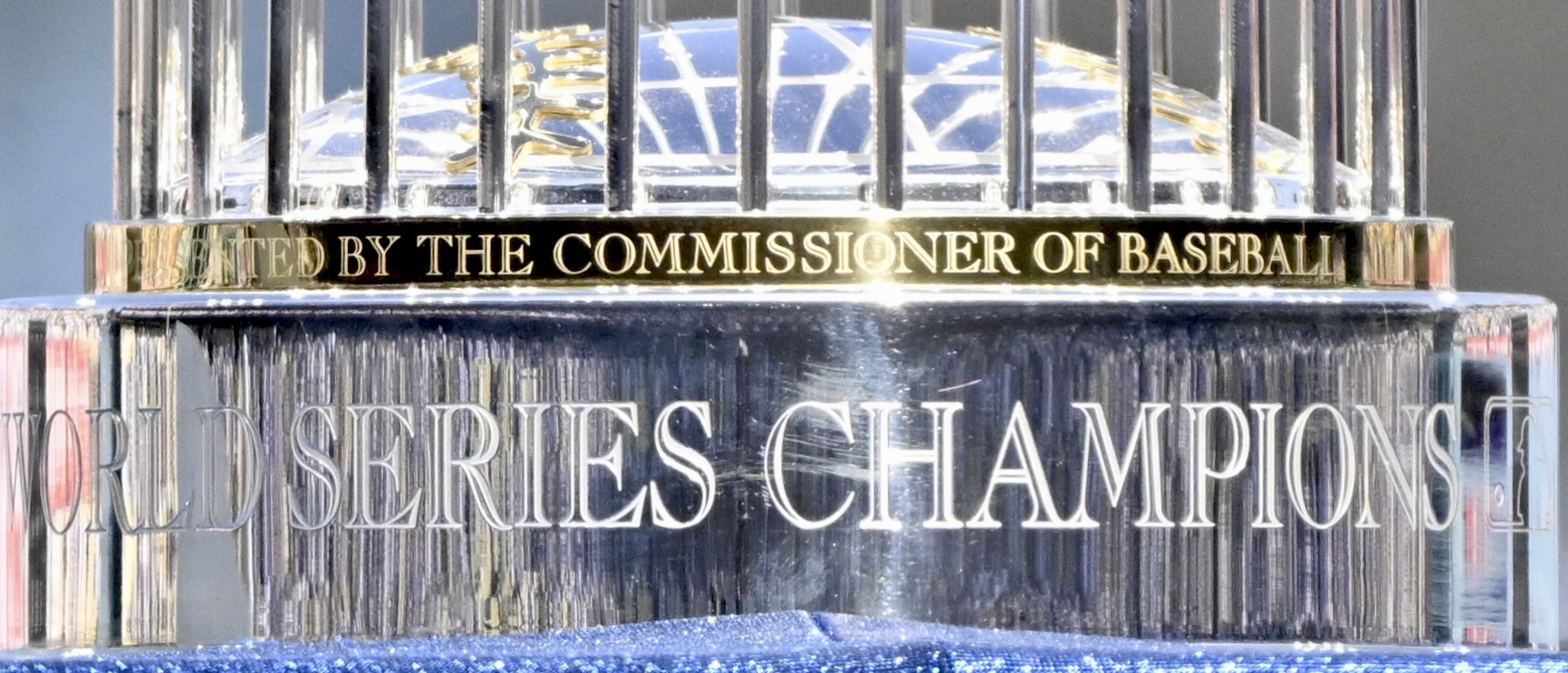 The commissioners trophy during a celebration of the Los Angeles...