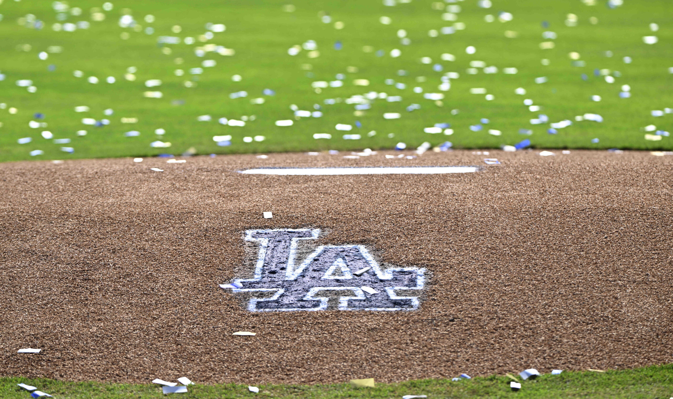 Celebration of the Los Angeles Dodgers back to back World...