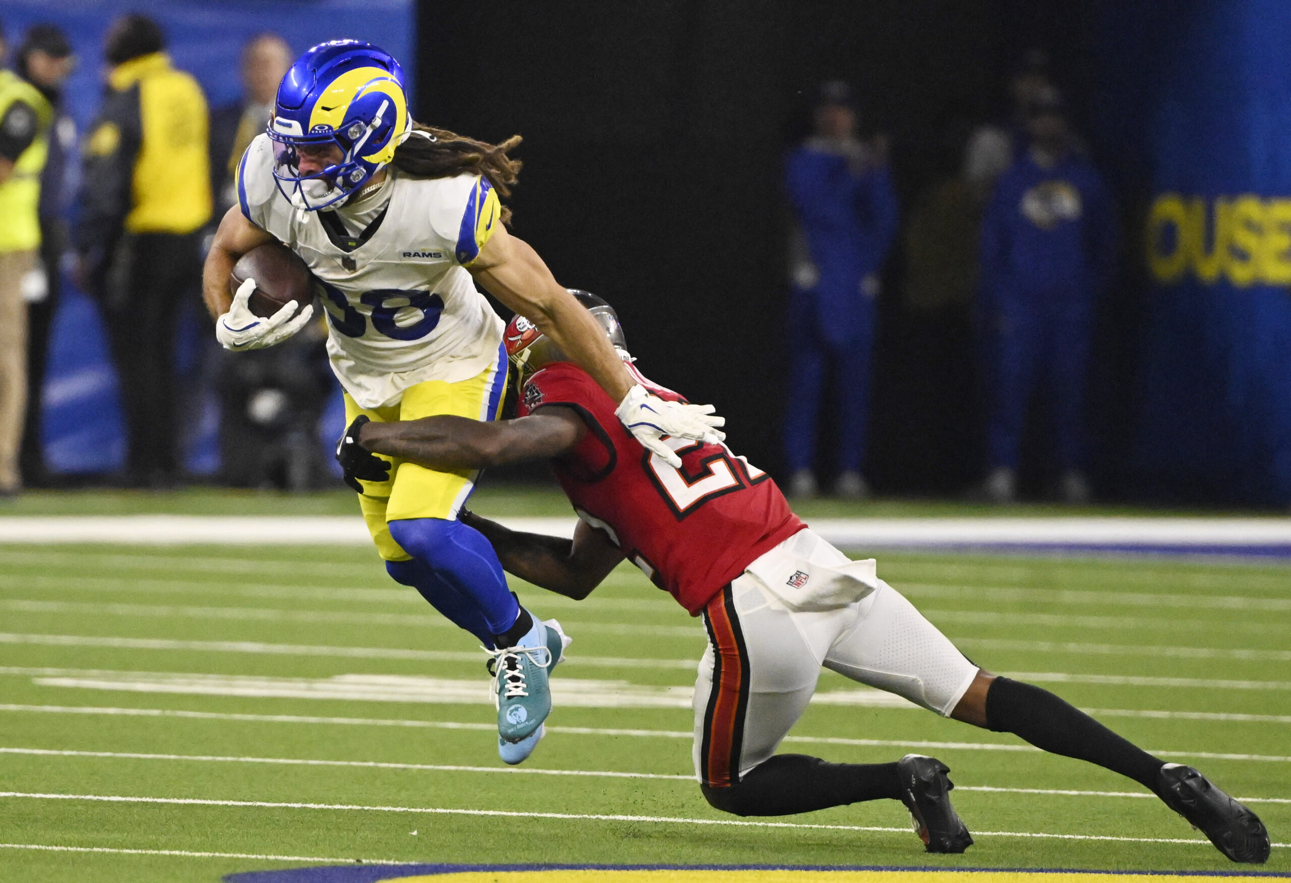 Wide receiver Jordan Whittington (88) of the Rams catches a...